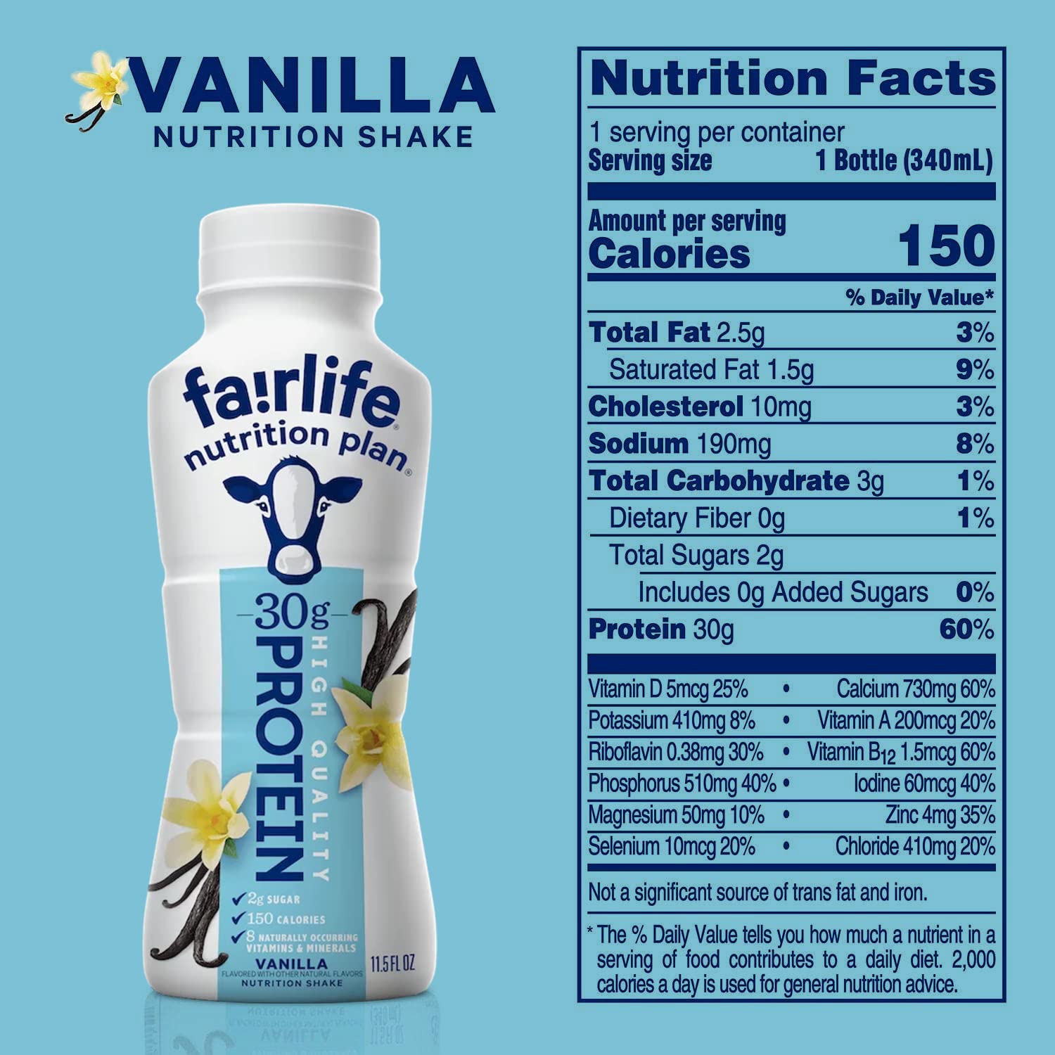 Fairlife Nutrition – Batidos de proteínas  Paquete de 12  1.06 oz de proteína, bajo en azúcar, sin lactosa  Deliciosos sabores de vainilla,