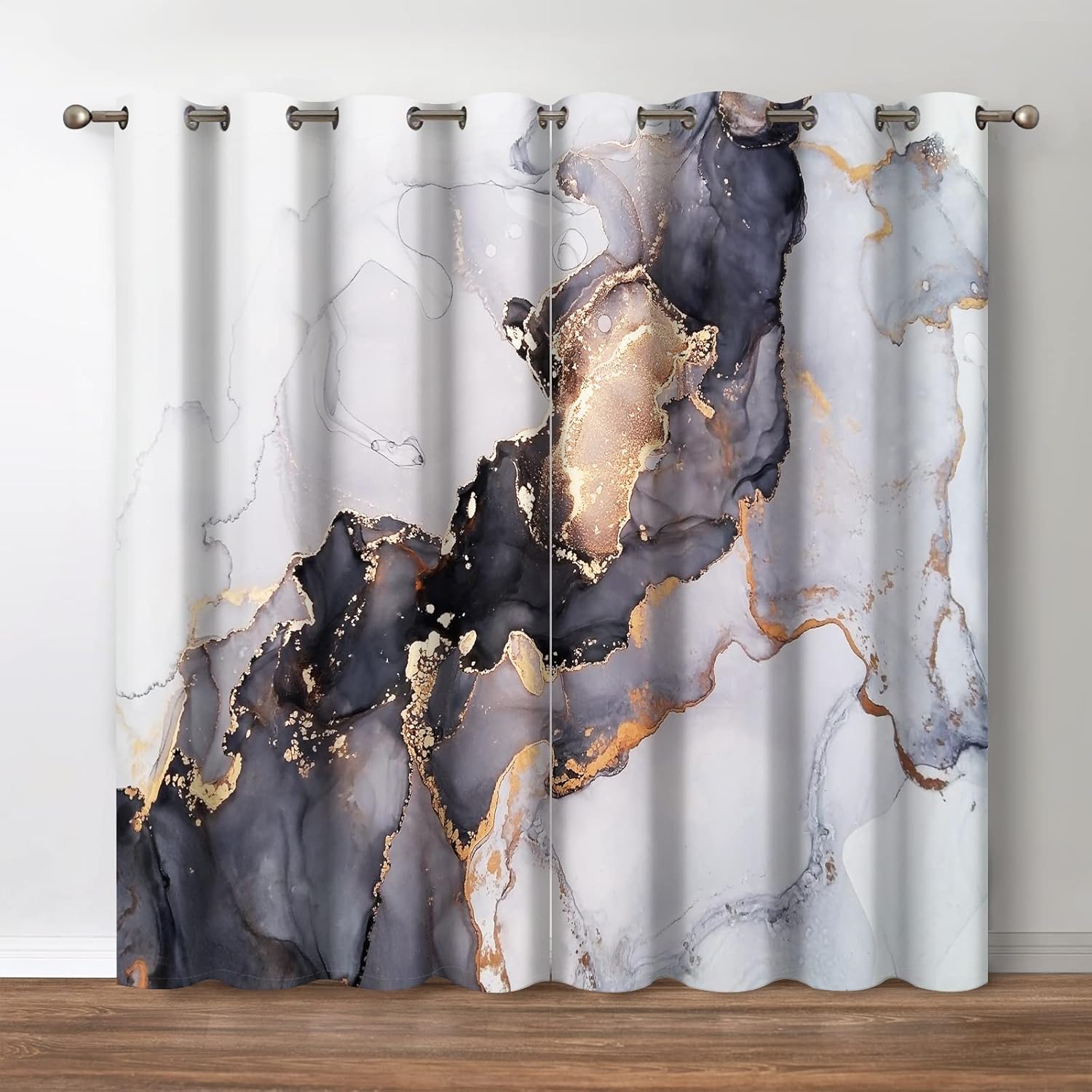 Jekeno – Cortinas abstractas de mármol, dorado gris, negro ladrillo, diseño de pared de piedra para el hogar, dormitorio, sala de estar, habitación,