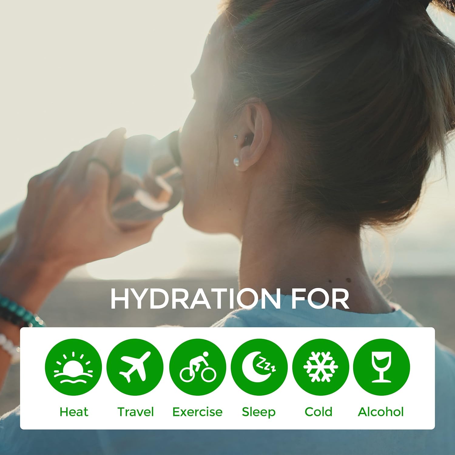 Paquetes de electrolitos en polvo de hidratación, menos sodio y azúcar, contiene BCAA y múltiples vitaminas, práctico para llevar, sin OMG, sin
