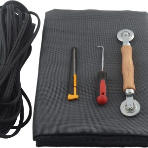 Malla ajustable de fibra de vidrio negra para reparación de puerta mosquitera, pantalla de mascotas, pantalla de patio, ventana de sótano, puerta Malla ajustable de fibra de vidrio negra para reparación de puerta mosquitera, pantalla de mascotas, pantalla de patio, ventana de sótano, puerta