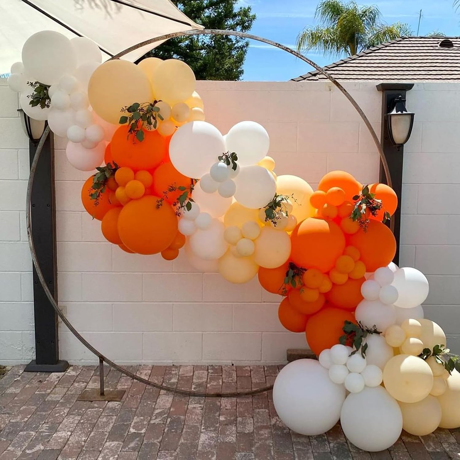 Globos naranjas, 113 piezas de guirnalda de arco de globos naranja mate de diferentes tamaños, globos de fiesta de helio naranja brillante, globos