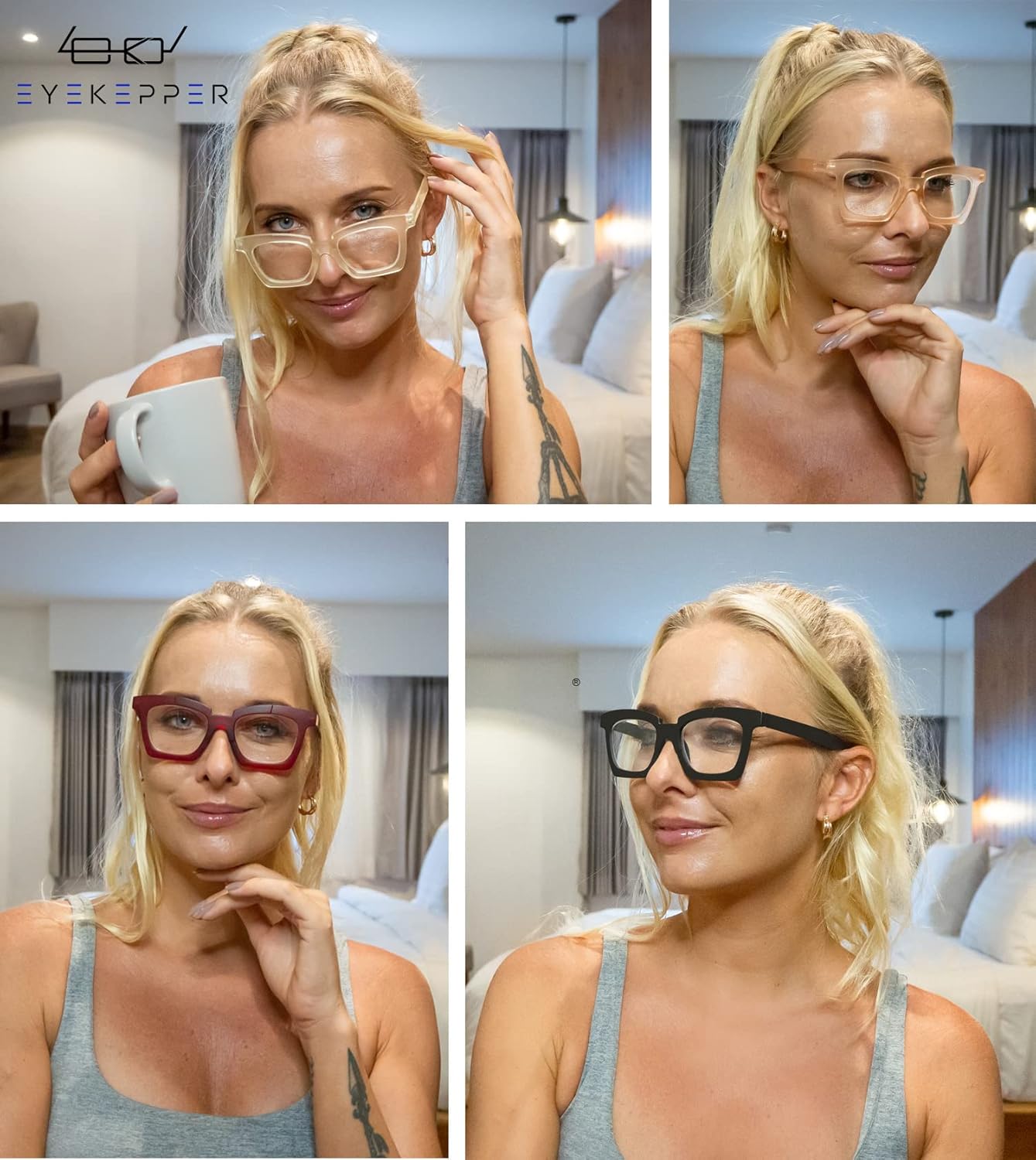Eyekepper Gafas De Lectura Mujeres Gafas Con Estilo Lectores – Rojo +0.75