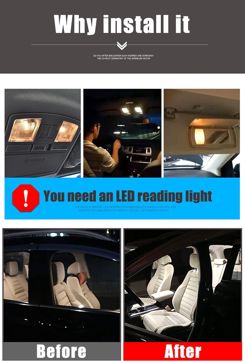 LMLZNP 4 bombillas LED para coche, luces de lectura de cúpula interior, para Nissan Sentra Sylphy B17 2012 2013 2014 2015 2016, accesorios