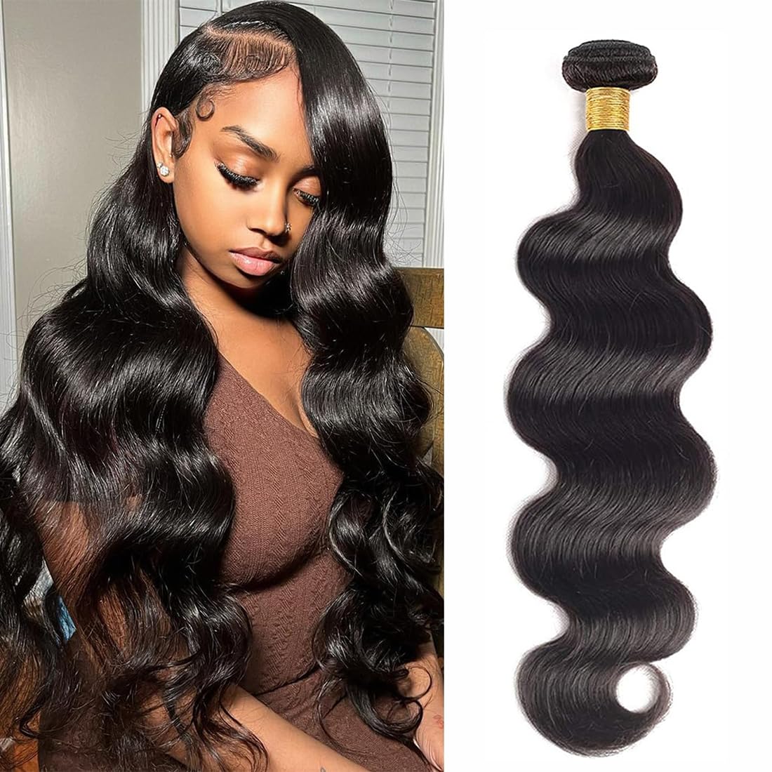 Cirvty – Paquete de cabello humano ondulado de 20 pulgadas, 1 manojos de cabello virgen brasileño 100% sin procesar, paquetes de cabello humano de