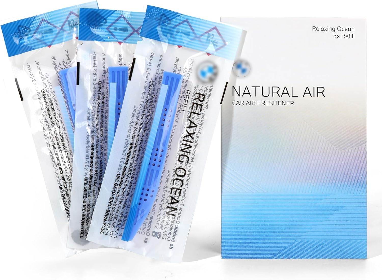 Repuesto de repuesto para ambientador natural 2023 compatible con BMW Mountain View Starter Kit (océano relajante)