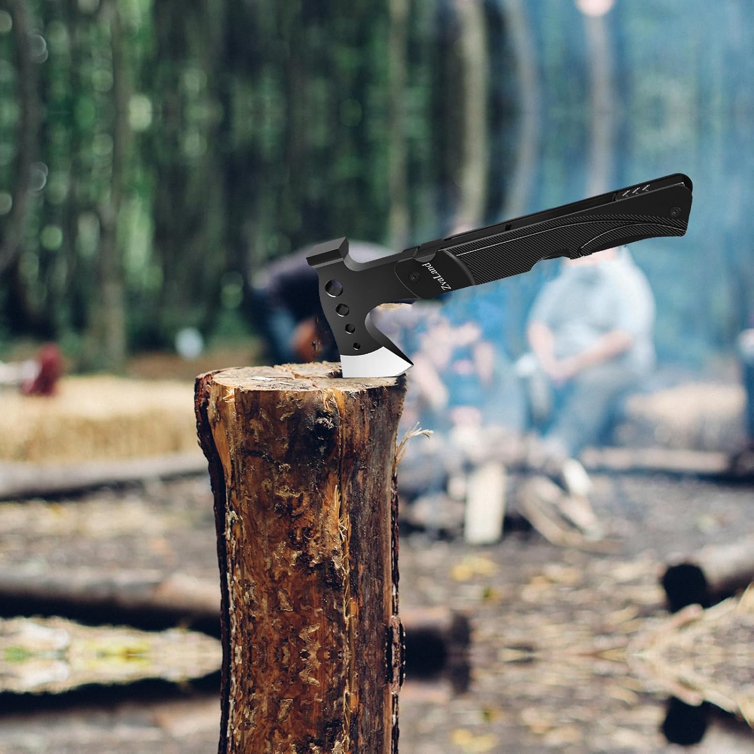 Adventure – Juego de hachas multiherramienta 14 en 1 para campamento, senderismo, pesca. Hacha, martillo, cuchillo, sierra, abridor, iniciador de