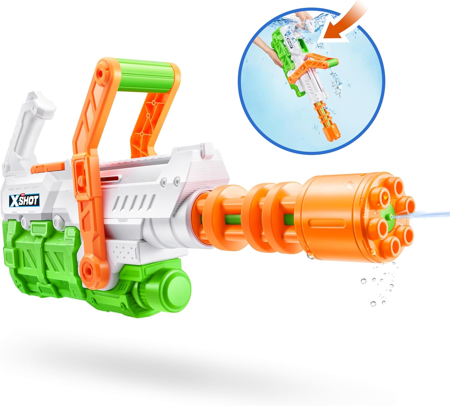 ZURU – Pistola de agua X-Shot de llenado rápido con cañón hidráulico para verano, juguetes de agua X-Shot, se llena con agua en solo 1 segundo,