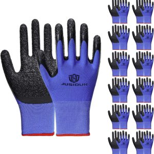 Guantes de trabajo de seguridad para hombres y mujeres, multiusos, construcción, almacén, jardinería, ensamblaje, paisajismo, paquete de 12 pares Guantes de trabajo de seguridad para hombres y mujeres, multiusos, construcción, almacén, jardinería, ensamblaje, paisajismo, paquete de 12 pares