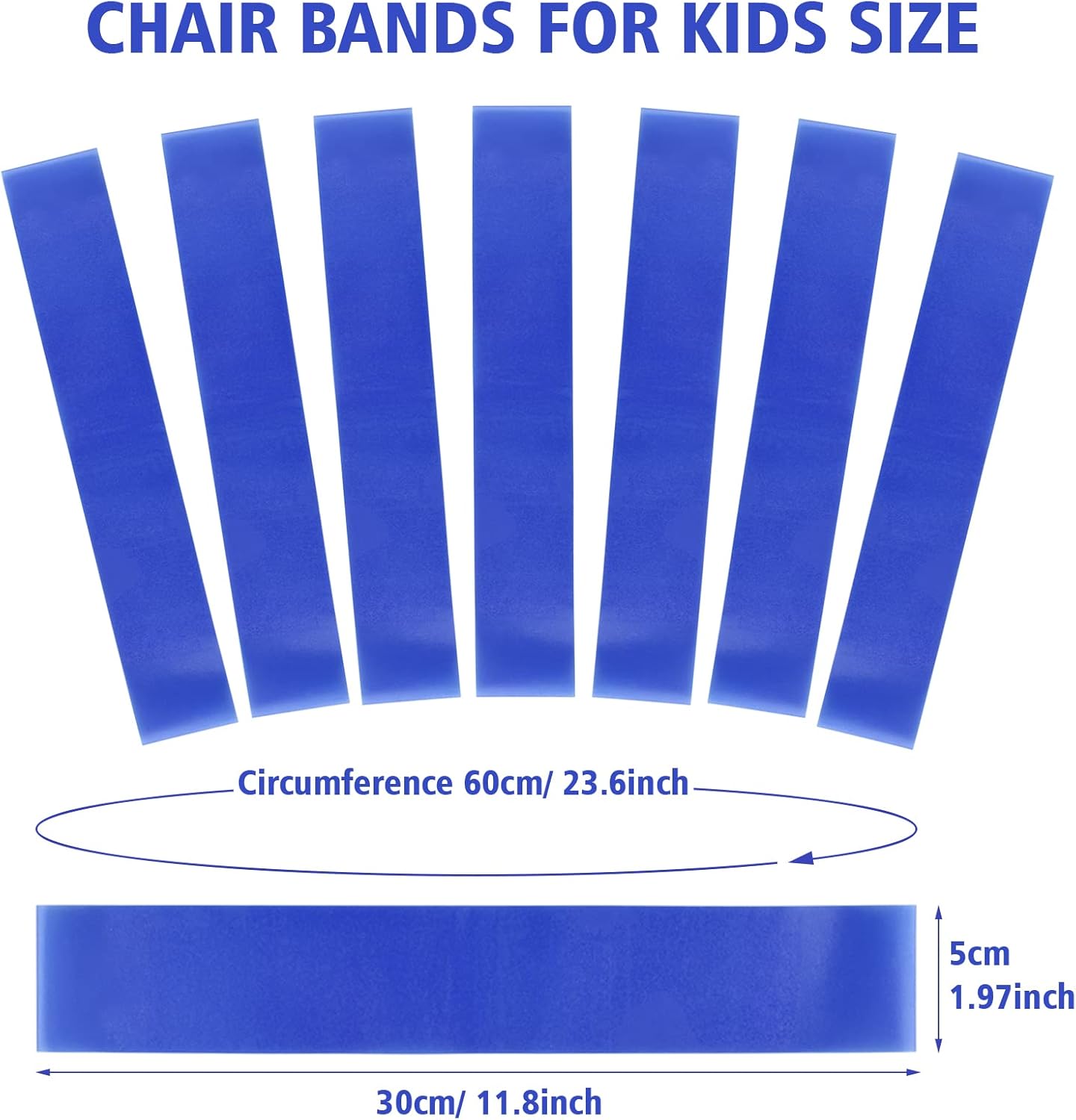 PLULON Paquete de 15 bandas para sillas para niños con pies inquietos, bandas elásticas para pies, bandas para ansiedad, asientos flexibles para