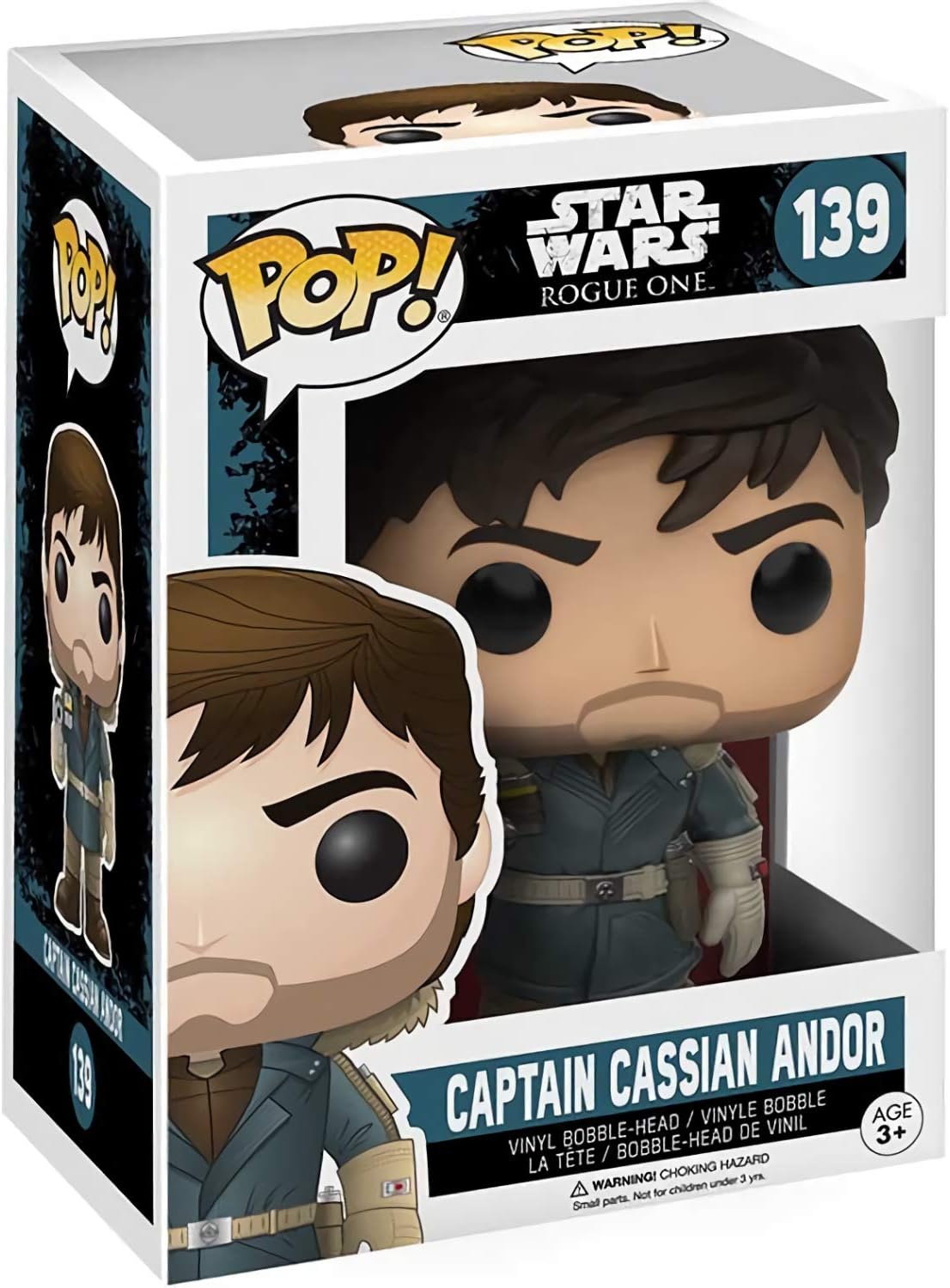 Captain Cassian Andor Funk o Pop! – Figura de vinilo con 1 protector gráfico compatible con ‘ToysDiva’ (139-10452 – B)