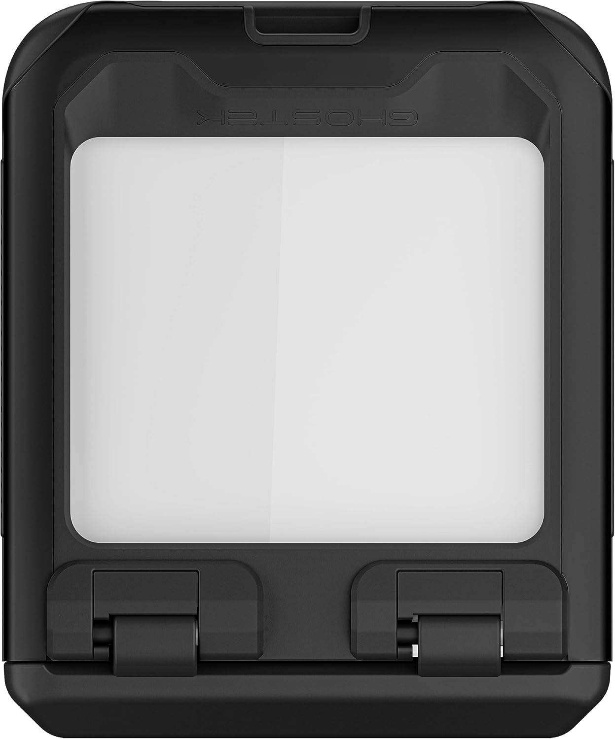 Ghostek ATOMIC – Funda delgada para Galaxy Z Flip5 transparente con parachoques de metal de aluminio negro de primera calidad, resistente,
