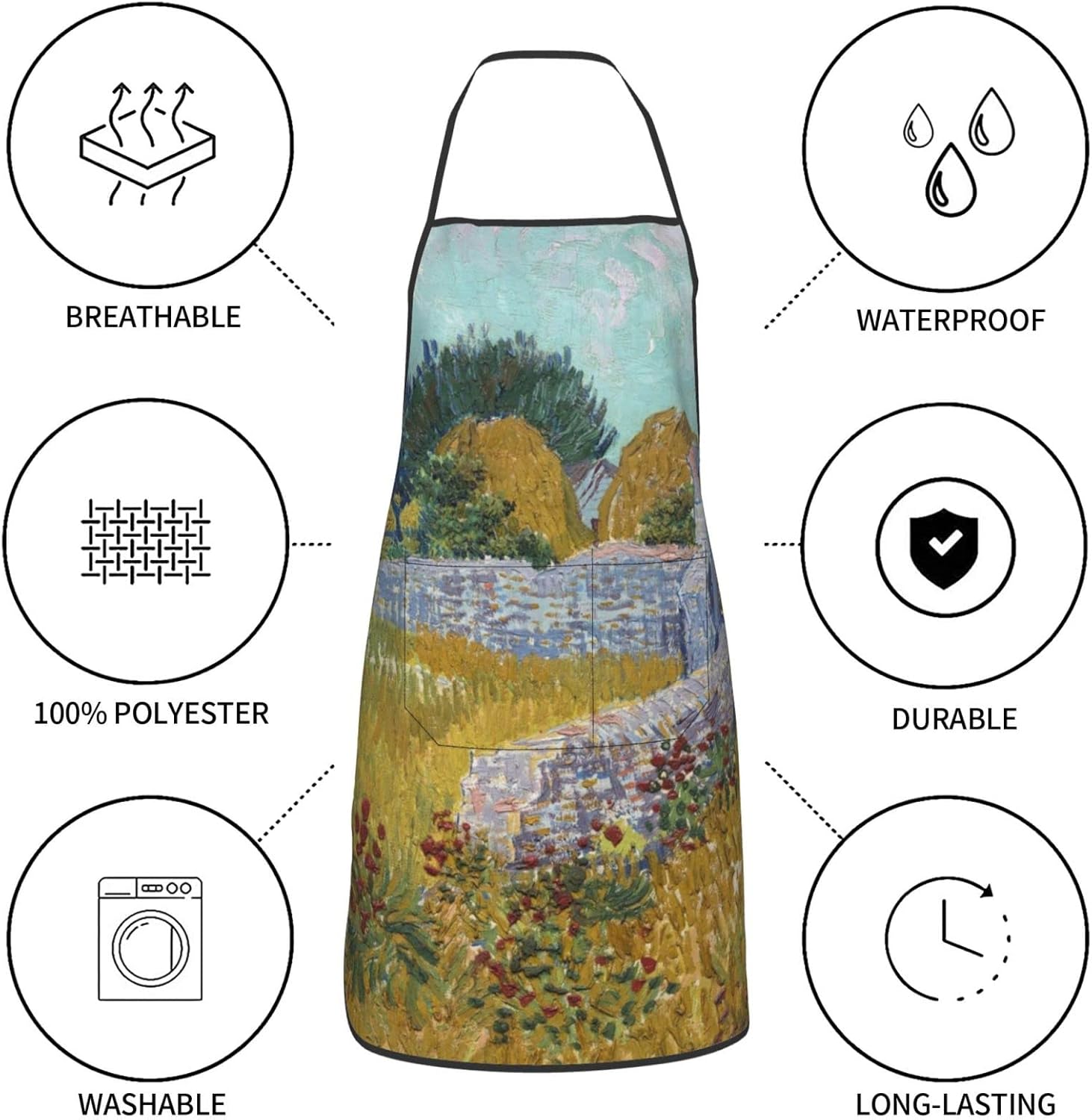Delantales de cocina para mujeres con bolsillos, delantal divertido para mujer, delantal impermeable lindo para cocinar, cocina, chef camarera