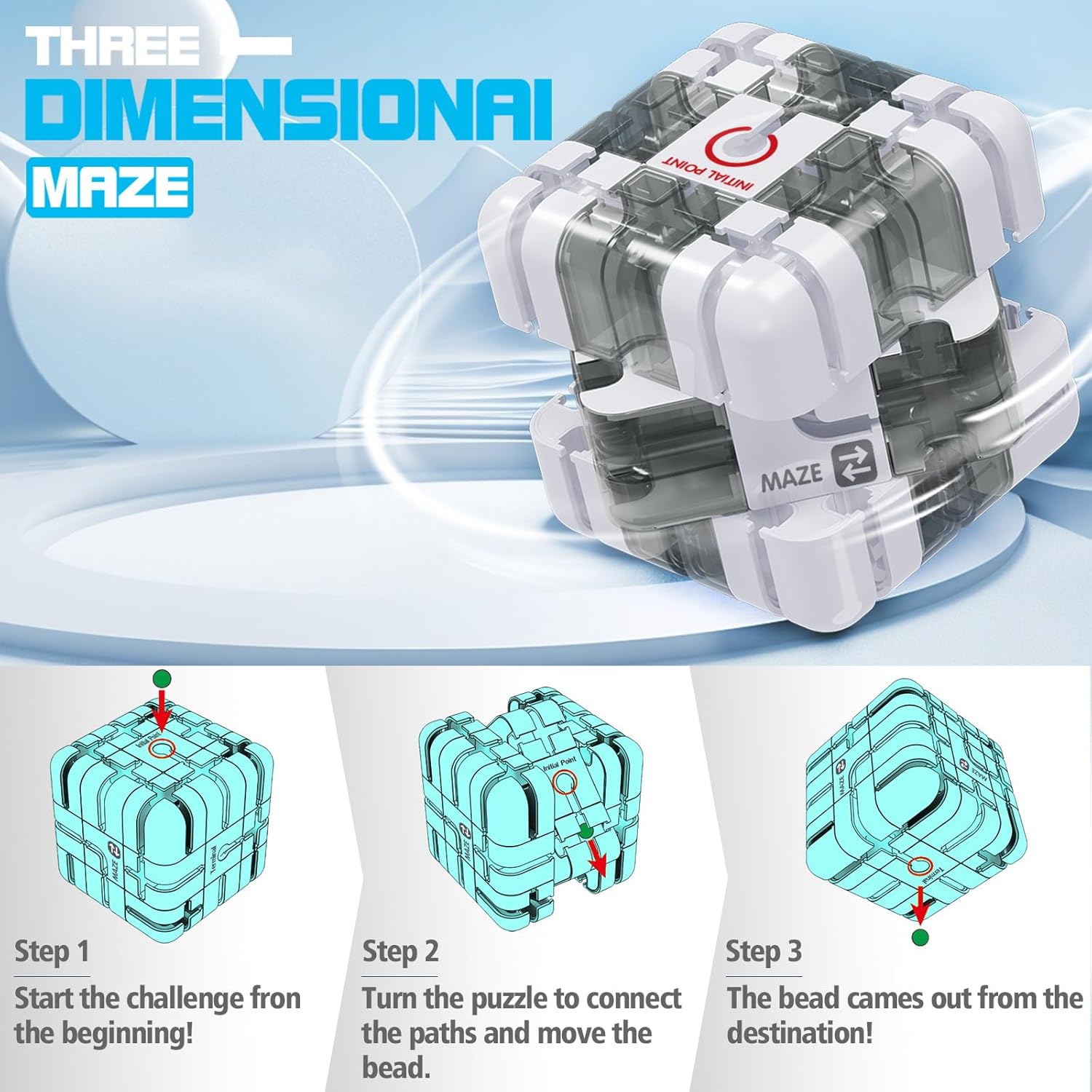 Maze Cube – Rompecabezas 3D de gravedad para niños, cubos de rompecabezas de laberinto con bolas, juego de laberinto de juego de lógica, juegos de