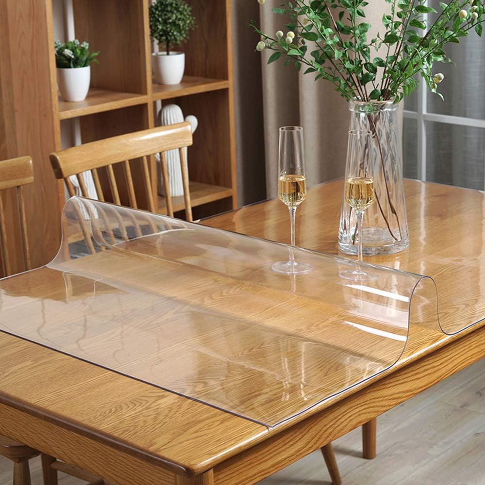 Tapete de plástico transparente para recubrir escritorios de varios tamaños para proteger la superficie de los muebles, de vinilo transparente,