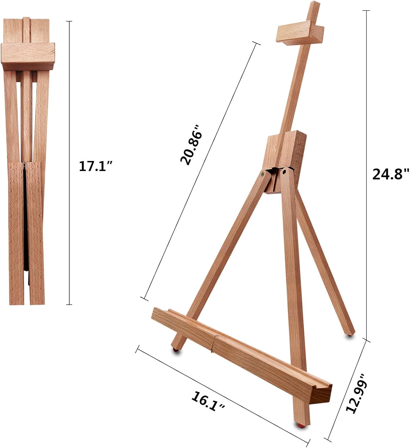 Tablero grande A2 para dibujar y dibujar artistas, paquete de 2 soportes de exhibición de caballete de pintura con marco A para artistas,