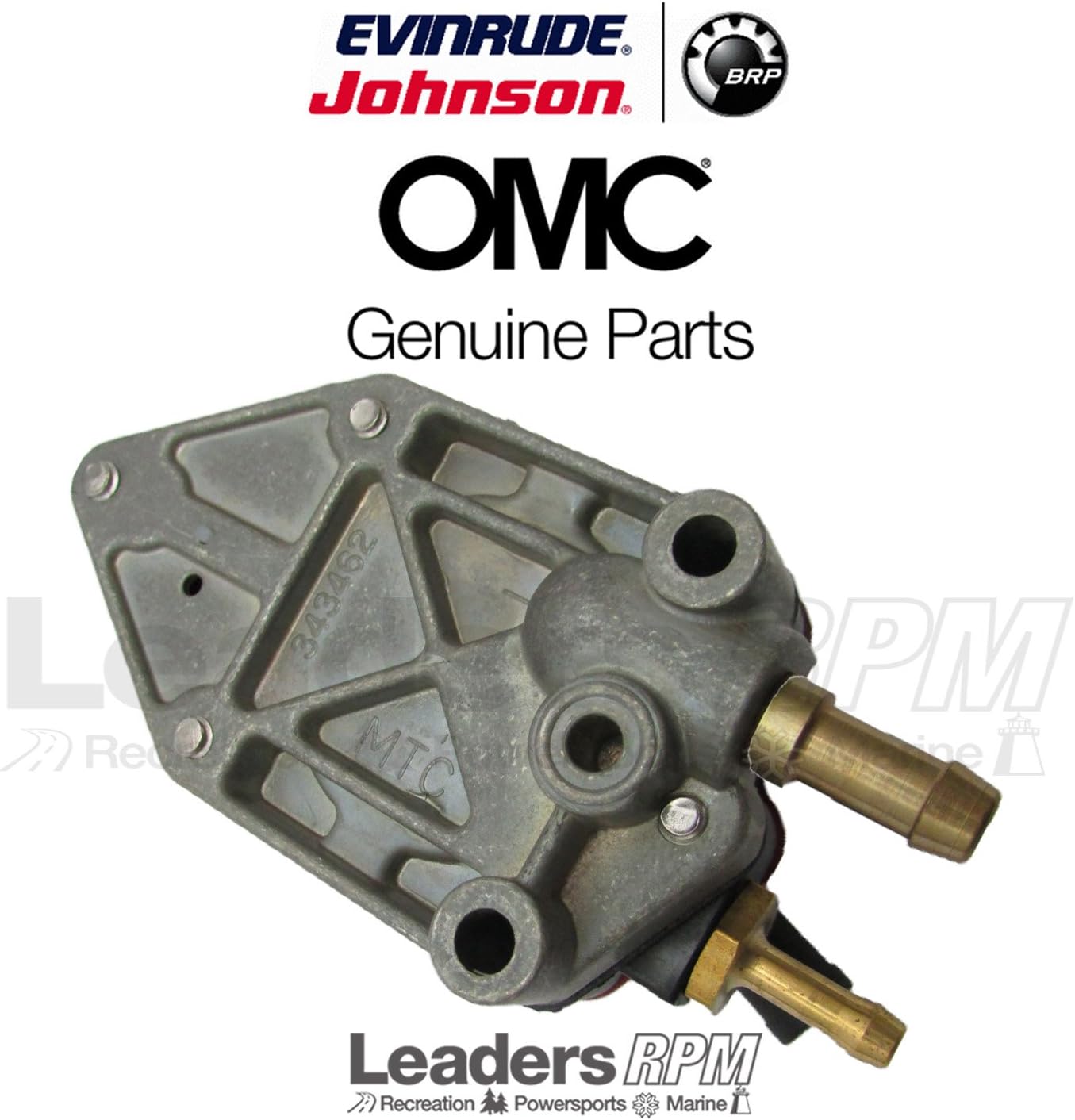 Evinrude Johnson OMC Nuevo ensamblaje de bomba de combustible OEM, 0438555
