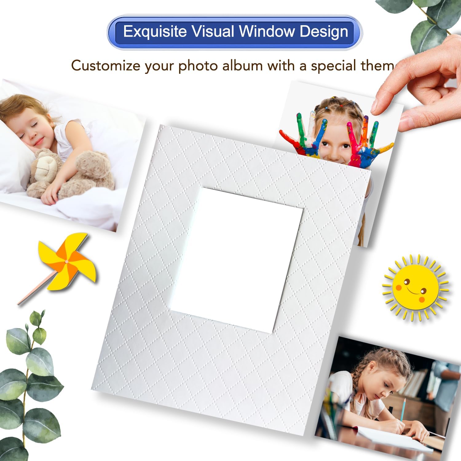 Zoview Art Álbum de fotos pequeño portátil de 4 x 6 pulgadas, cada 28 páginas transparentes con capacidad para 56 imágenes, mini álbumes de piel