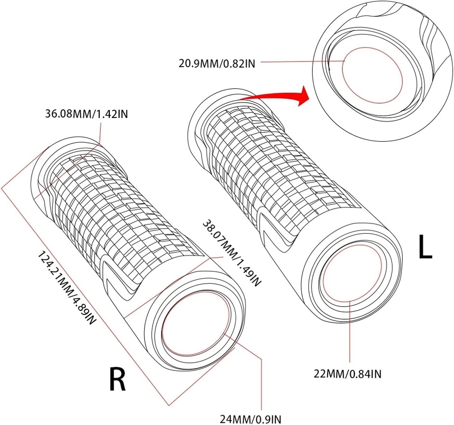for Y&AMAHA X MAX X-MAX 125  ABS Xmax 250 X-MAX 300 Xmax 400 2017 2018 2019 Scooters Motorcycle Handlebar Grips