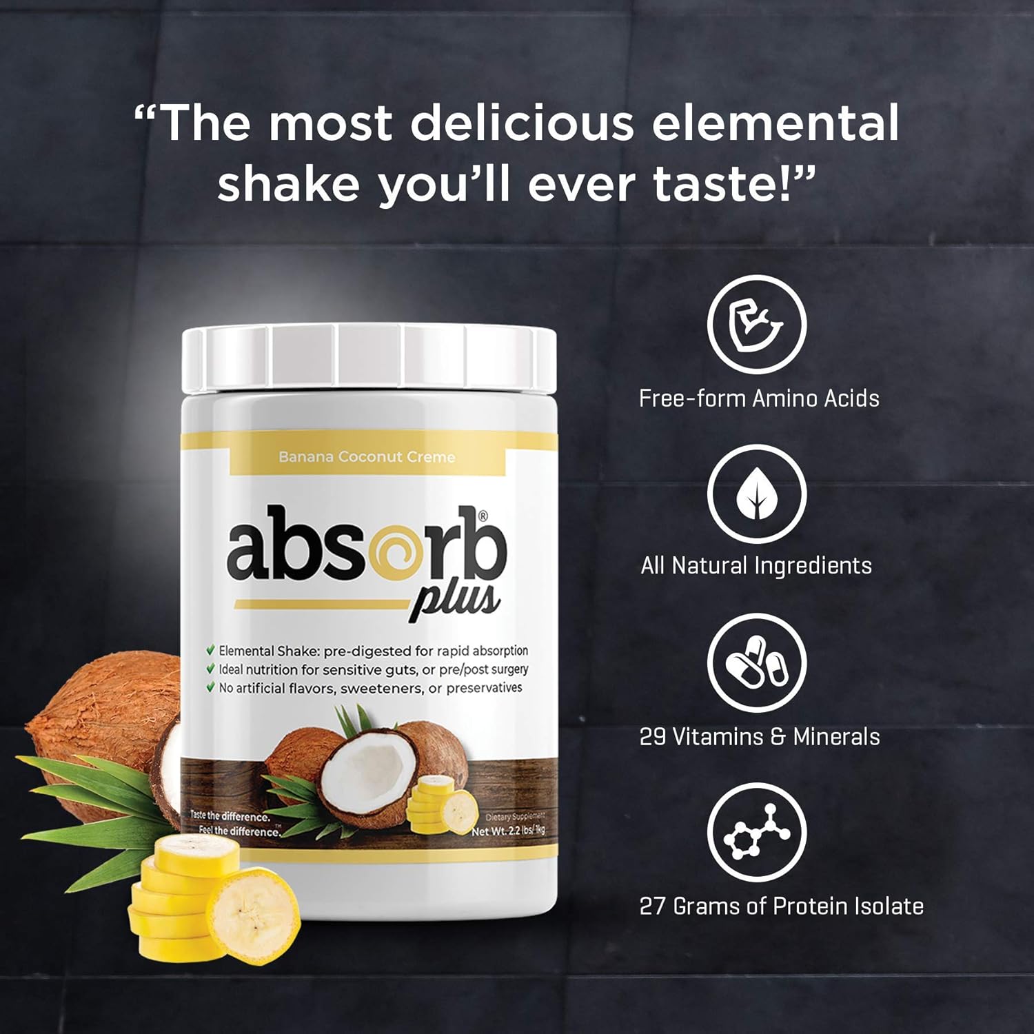 Isolate Protein – Suplemento dietético para mejorar la salud intestinal, apoyo nutricional adicional, todos los ingredientes naturales, sin OMG, sin