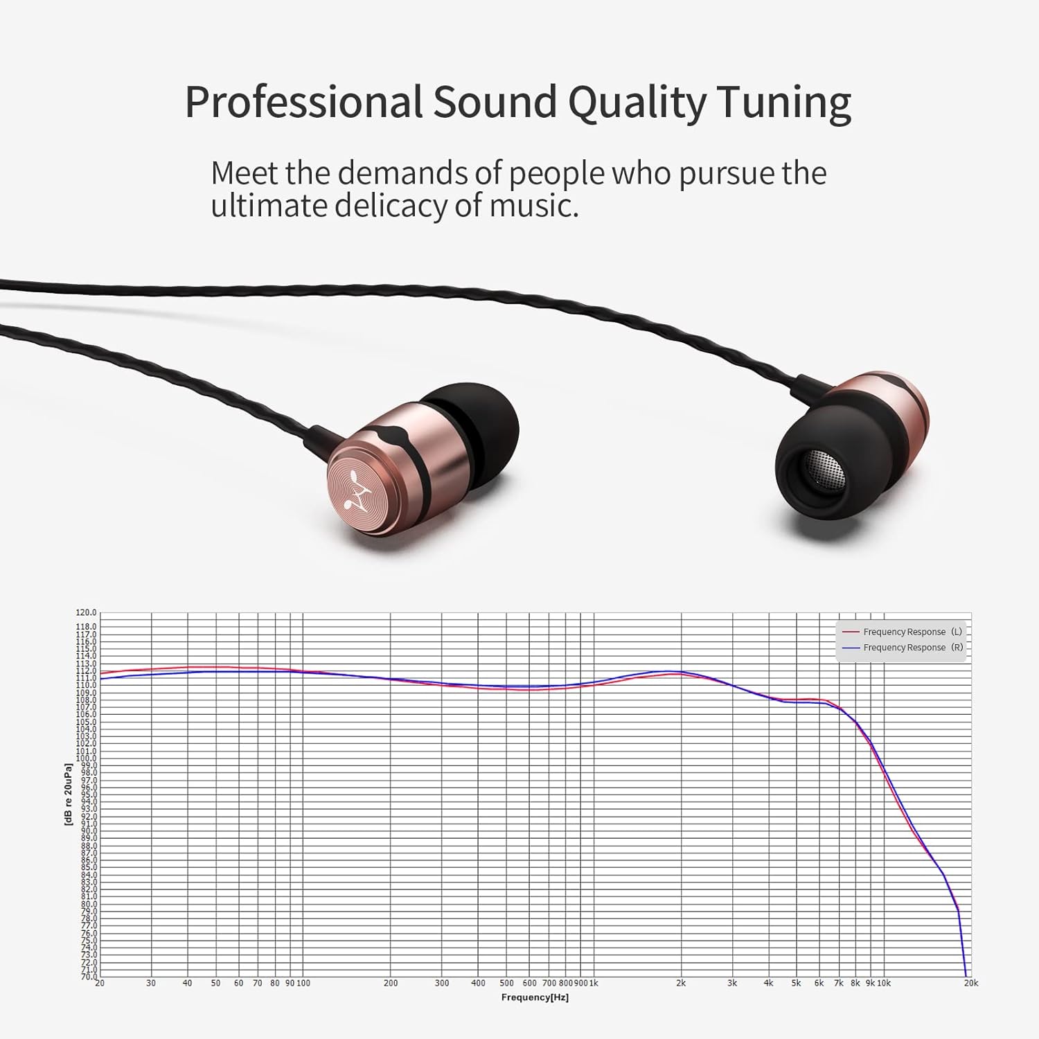 SoundMAGIC E50 Auriculares con cable sin micrófono en el oído Monitor HiFi Auriculares de aislamiento de ruido Auriculares de ajuste cómodo Negro Oro
