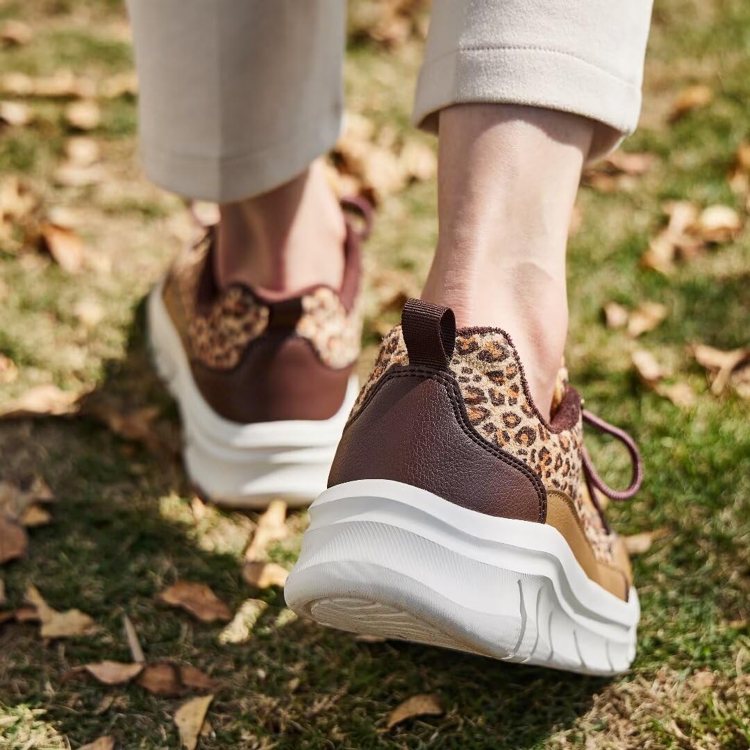 XPACS Tenis ortopédicos para caminar para mujer, cómodos tenis de moda para fascitis plantar, soporte de arco, zapatos casuales para aliviar el