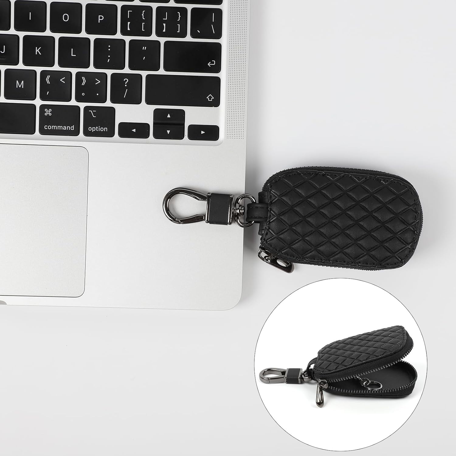 Funda universal para llavero de automóvil,Soporte de cuero genuino para llave,Control remoto inteligente llavero de coche