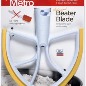 New Metro Design KA-6LY – Cuchilla batidora de plástico, compatible con batidoras KitchenAid de 6 y 7 cuartos de galón, color amarillo New Metro Design KA-6LY – Cuchilla batidora de plástico, compatible con batidoras KitchenAid de 6 y 7 cuartos de galón, color amarillo