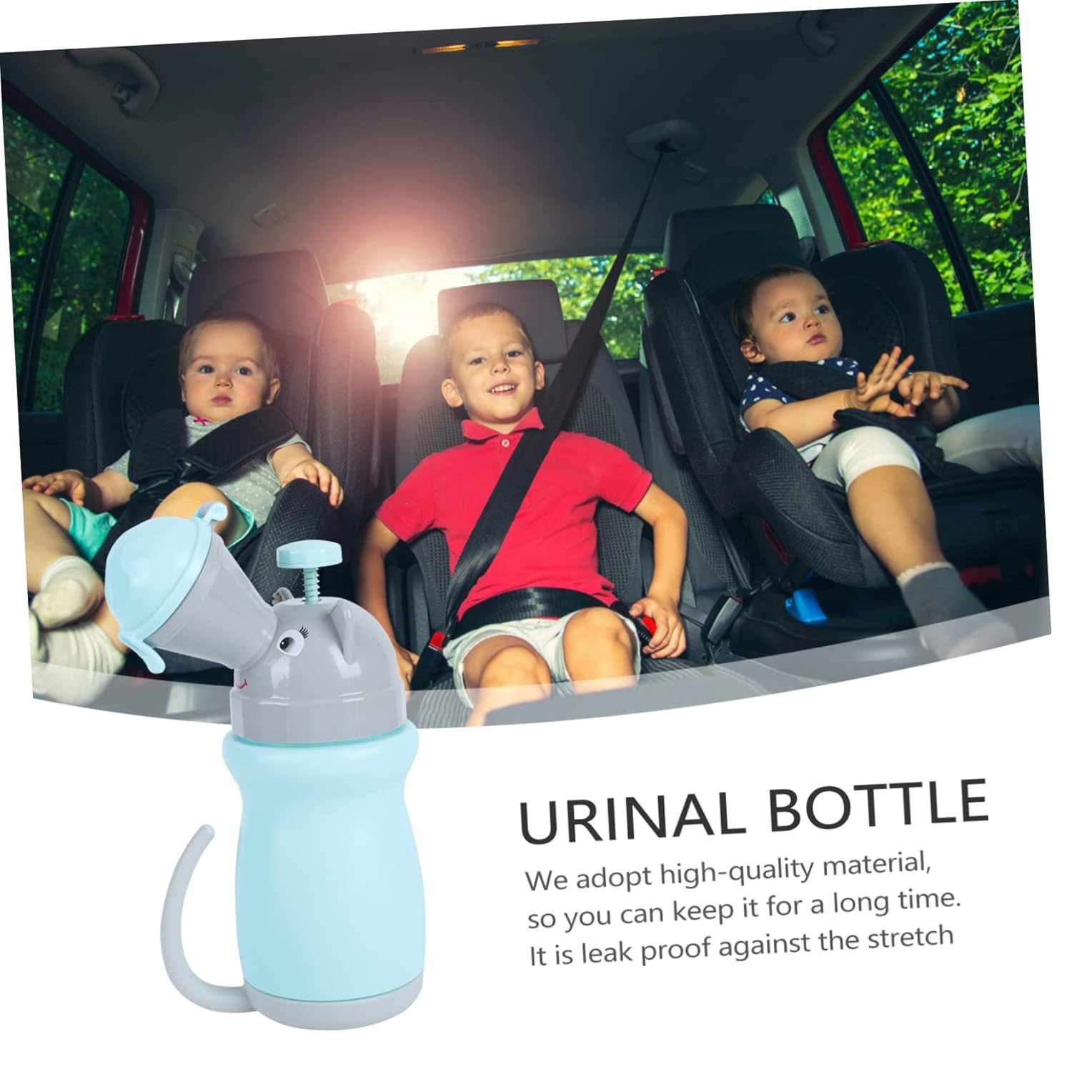 Kisangel 2 uds. Orinal de entrenamiento portátil para niños, orinal para orinal, inodoro de viaje, orina práctica para niños pequeños para botella