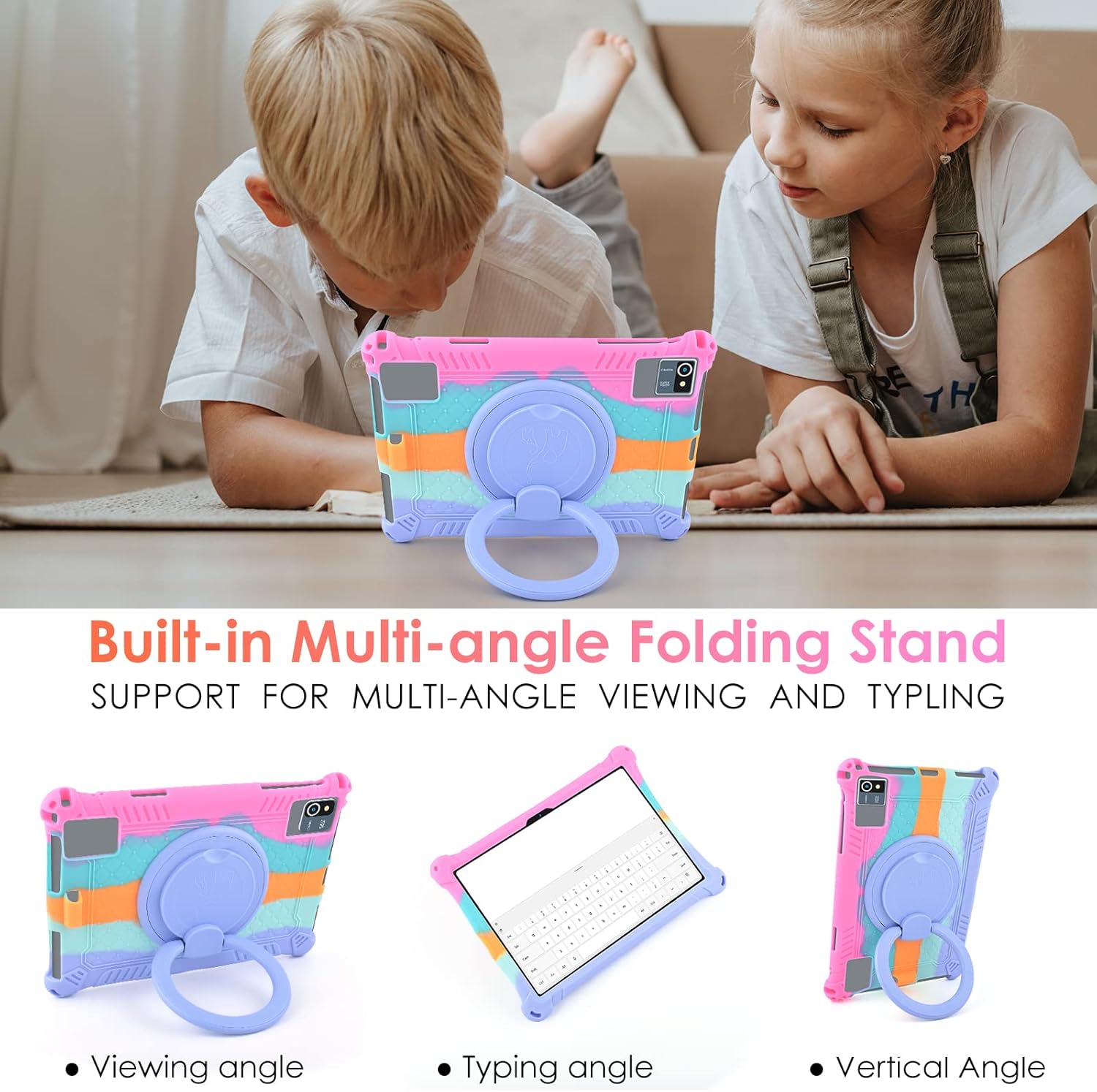 DETUOSI Funda de silicona para Plimpton PlimPad P60 de 10 pulgadas, funda protectora multiángulo para Moderness MB1001 de 10 pulgadas, Hoozo de 10.1