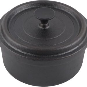 Horno holandés, horno holandés de doble estilo tradicional, olla de hierro, para cocinar asados, sopas de arroz, guisos con tapa (7.9 in) Horno holandés, horno holandés de doble estilo tradicional, olla de hierro, para cocinar asados, sopas de arroz, guisos con tapa (7.9 in)