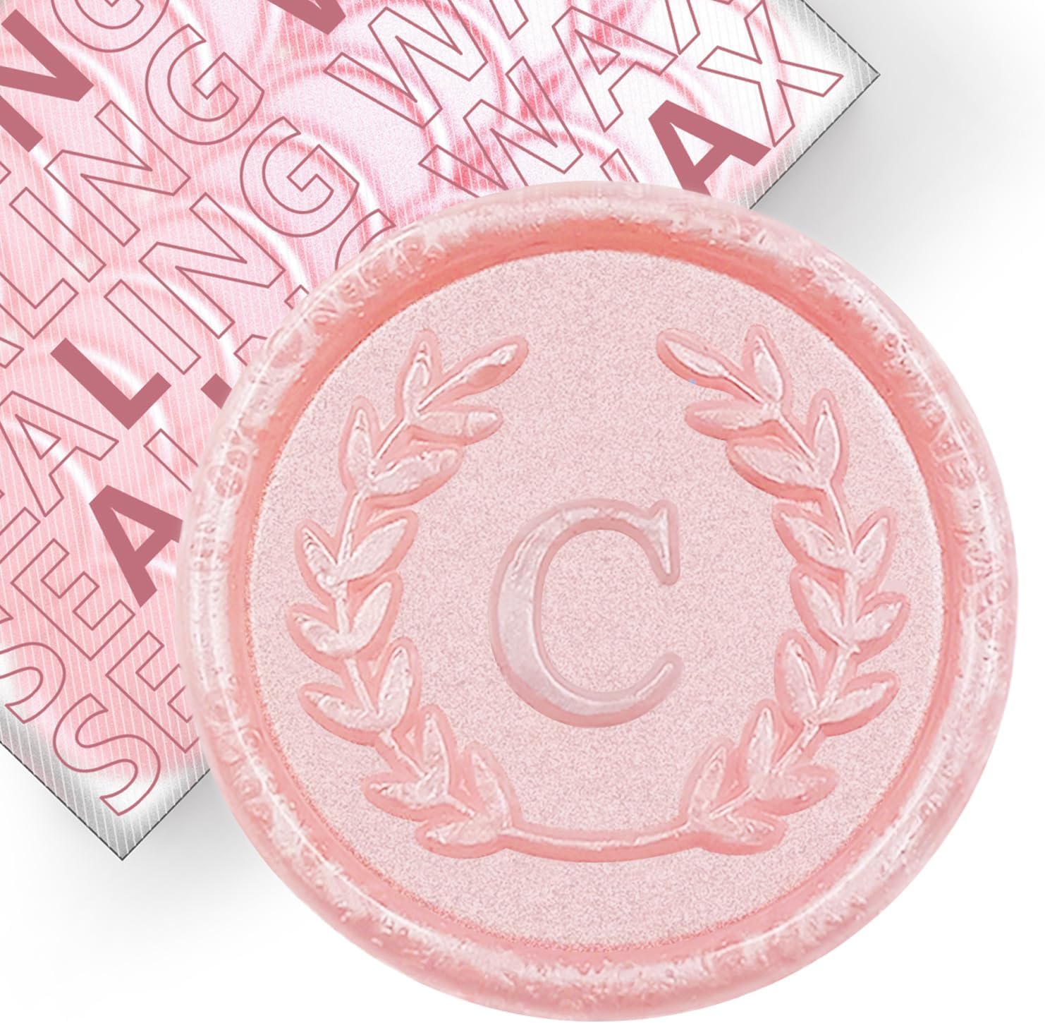 100 calcomanías adhesivas de cera con letra C, hechas a mano, sin necesidad de sellar, rasgar y usar calcomanías de cera para invitaciones de boda,