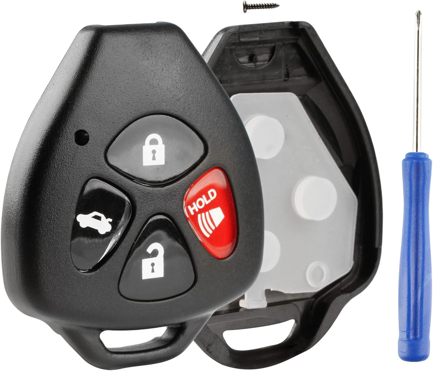 No se requiere corte USA Remote Key Fob Shell Case Kit para Toyota 4btn – Utilice la cuchilla existente