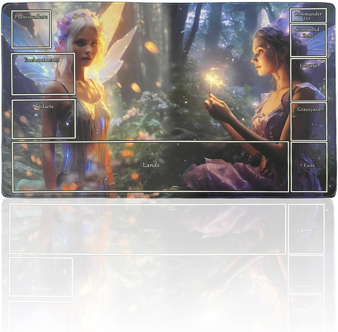 MTG – Tapete de juego TCG, con zonas más recientes para juegos de mesa de cartas, base de goma antideslizante, tapete grueso de 0.118 pulgadas,
