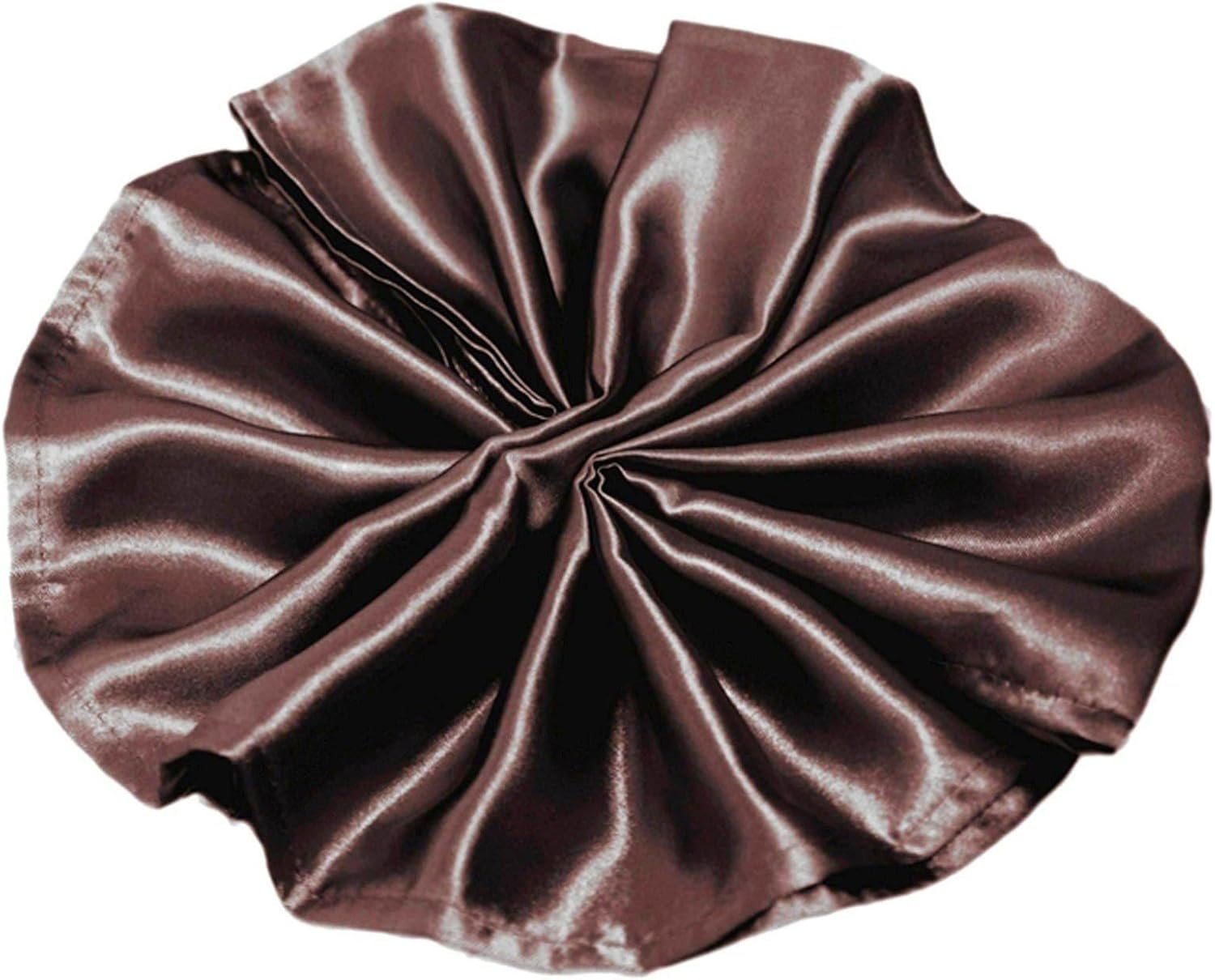 Efavormart – Paquete de 5 servilletas de satén sin costuras color chocolate, resistentes a las arrugas, 20 x 20 pulgadas