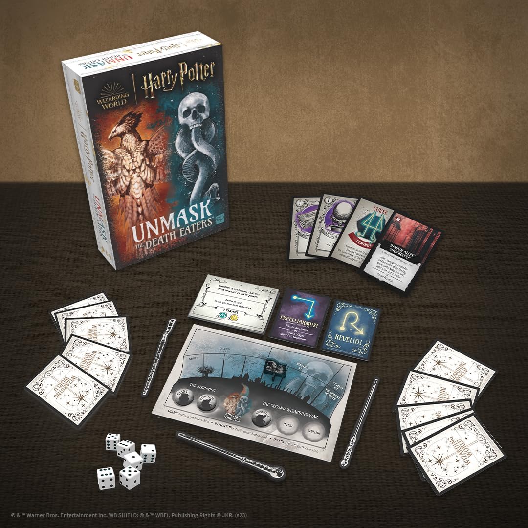 Harry Potter Juego de mesa Desenmascarar a los mortífagos  Atractivo juego de deducción social ambientado en el mundo mágico de Harry Potter  Juego