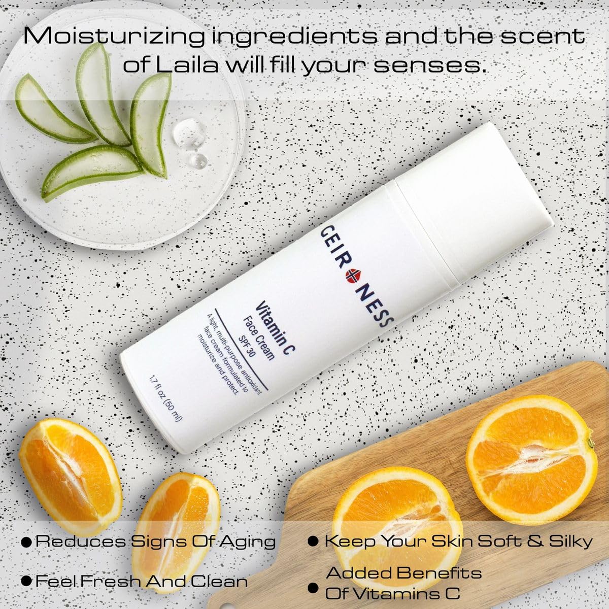 Geir Ness Crema de día con vitamina C – SPF 30 – Crema hidratante de día antienvejecimiento