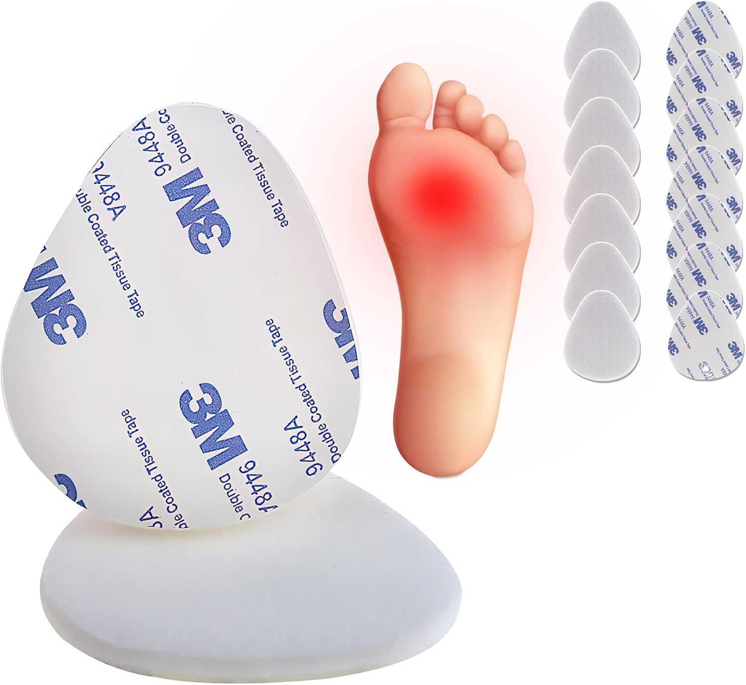 Almohadillas metatarsianas para juanetes para mujer, Blanco