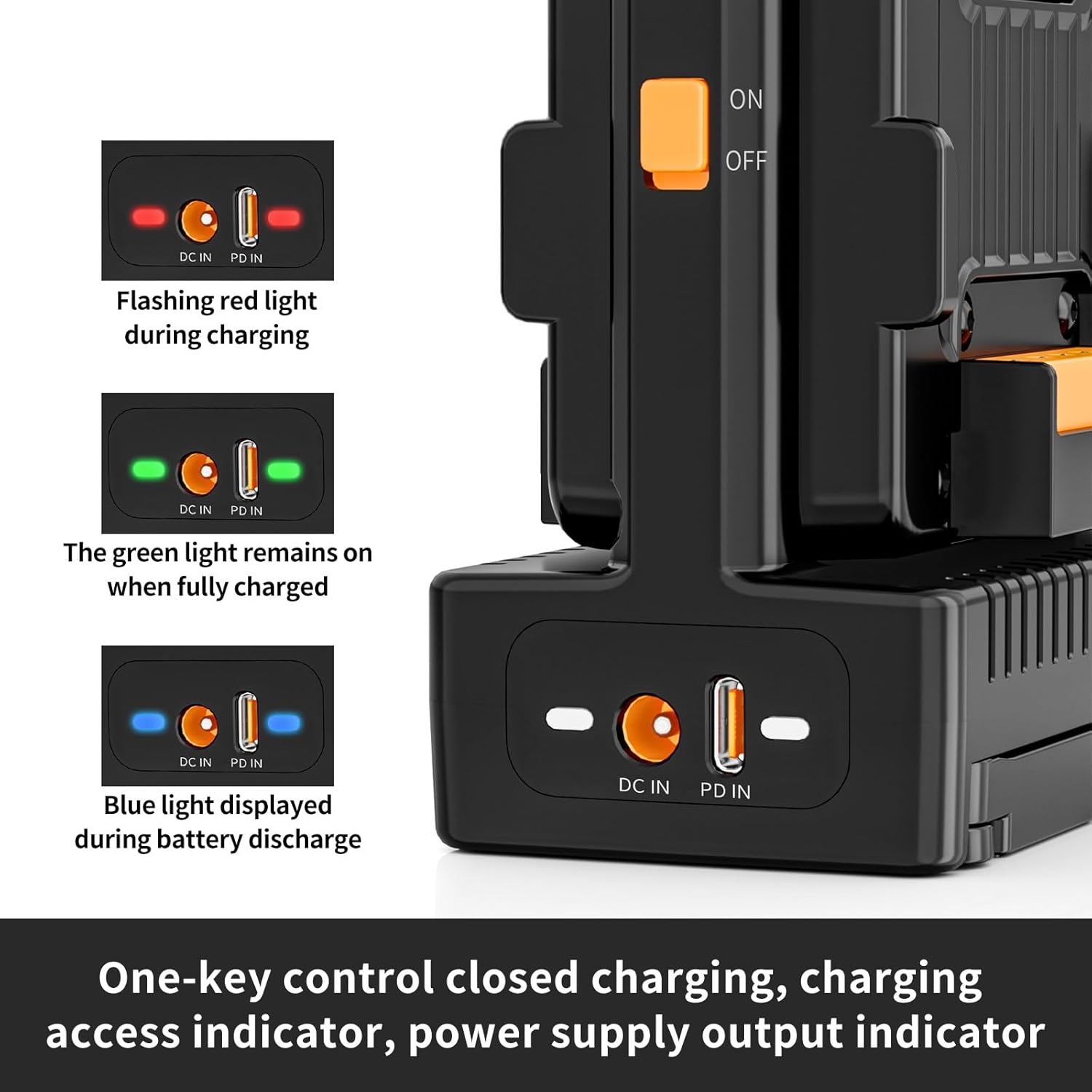 ZGCINE VM-C2 Kit de cargador dual para batería V-Mount V Lock, con fuente de alimentación USB-C PD100W, también compatible con Smallrig Neewer