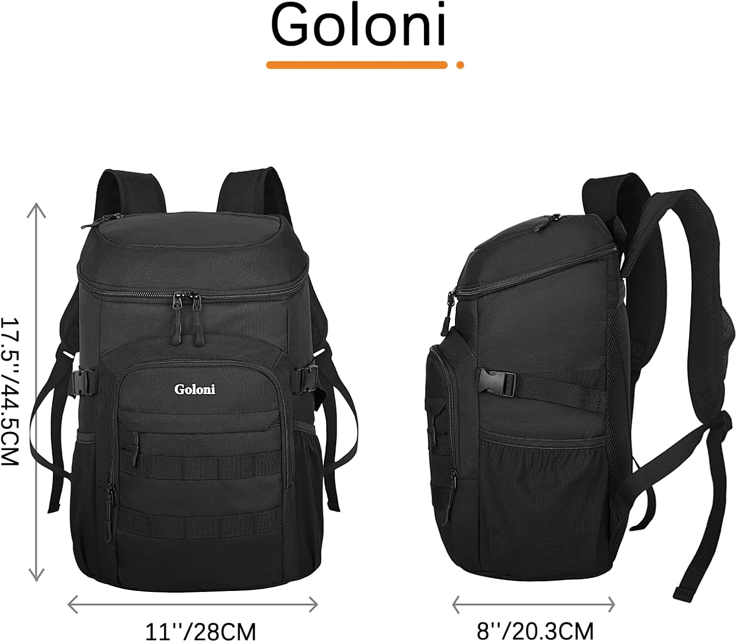 Mochila enfriadora con forro extraíble, a prueba de fugas, aislada, pequeña mochila de almuerzo para hombres, trabajo con abridor de botellas