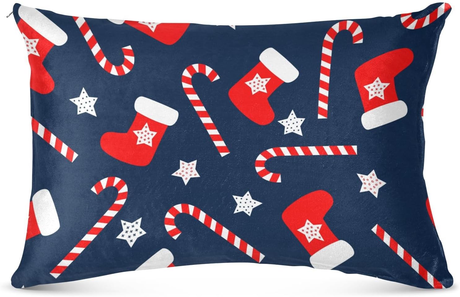 Emelivor Fundas de almohada navideñas de terciopelo, fundas de cojín suaves, fundas de almohada cómodas, almohadas decorativas para sofá,