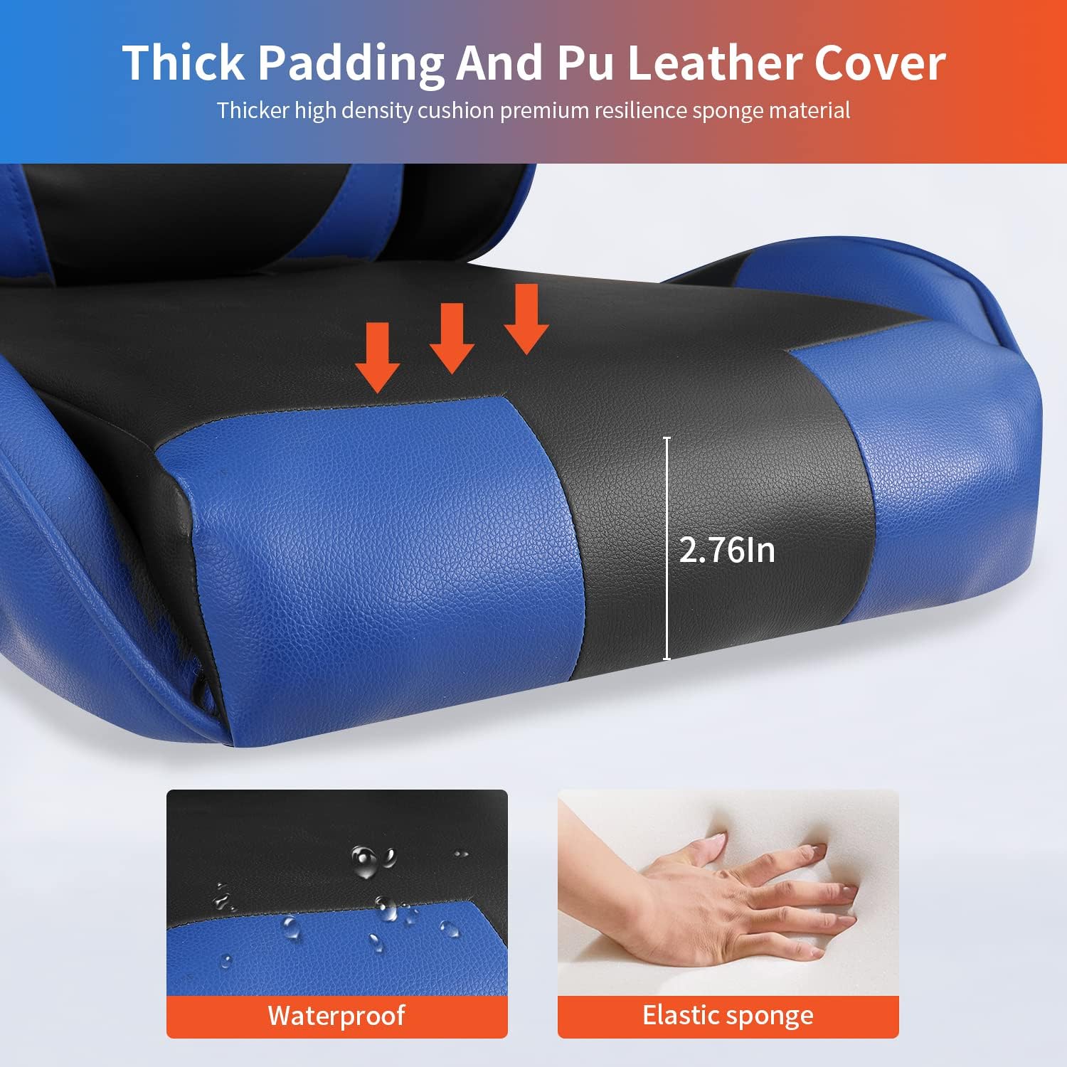Silla de oficina para videojuegos, silla de escritorio con soporte lumbar, reposacabezas, reposabrazos, tareas, giratoria, ergonómica, para deportes