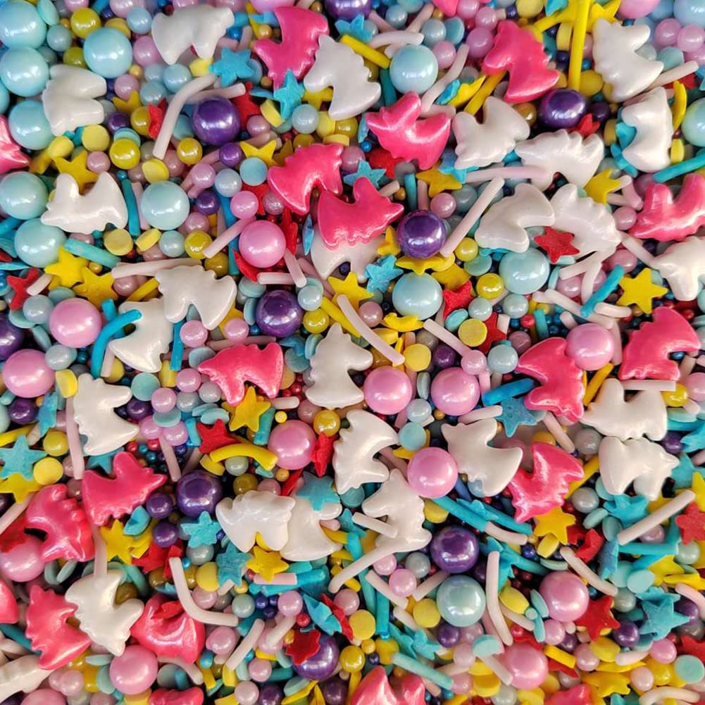 Unicorn Sprinkles – Gránulos comestibles para hornear – Decoración para cupcakes y pasteles – Mezcla de espolvorear – 3.35 onzas (unicornio)