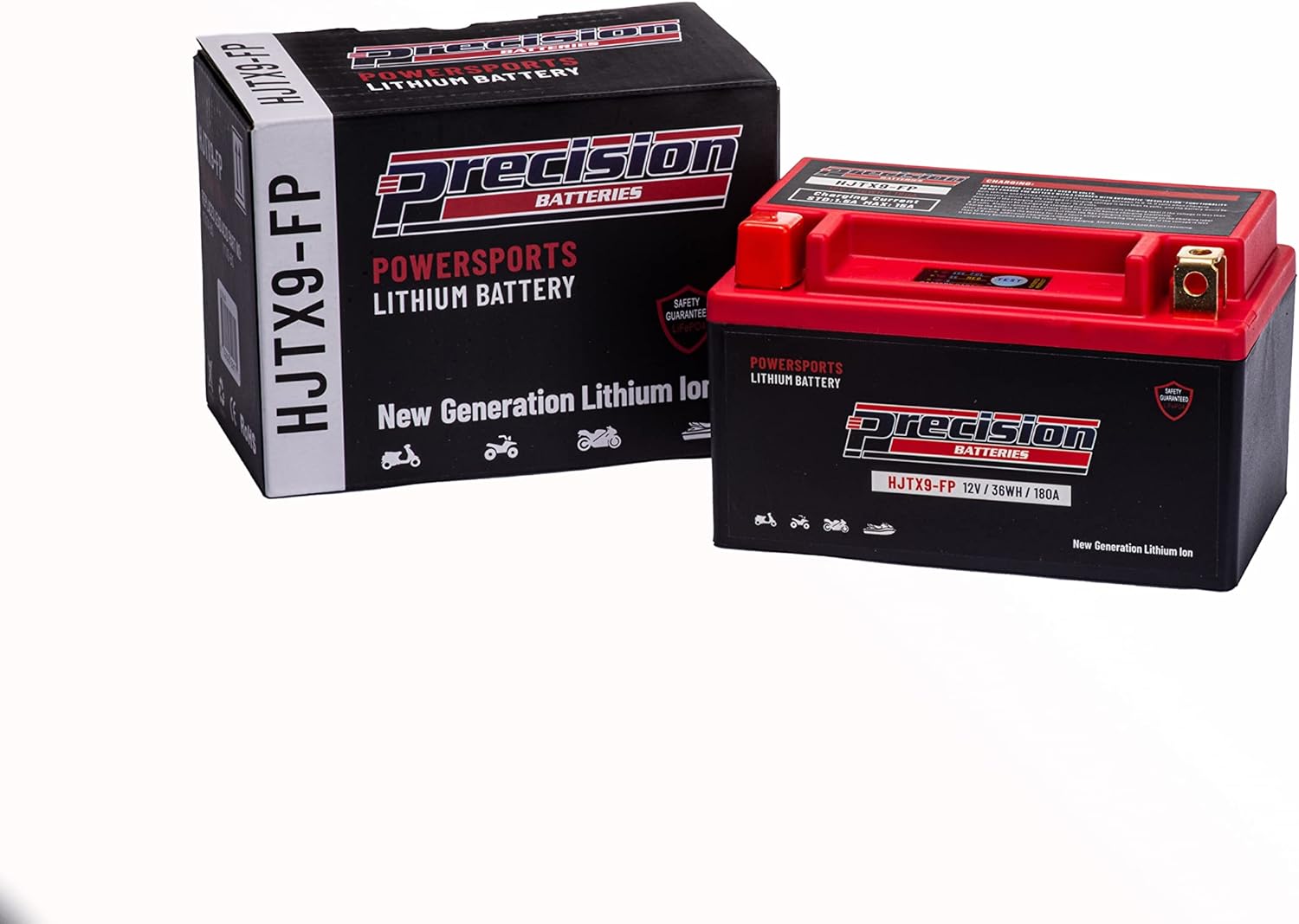 Precision HJTX9-FP – Batería de iones de litio de repuesto para Suzuki 450CC LT-R450 QuadRacer, 2006-2010, 12 voltios 36 WH 180 CCA