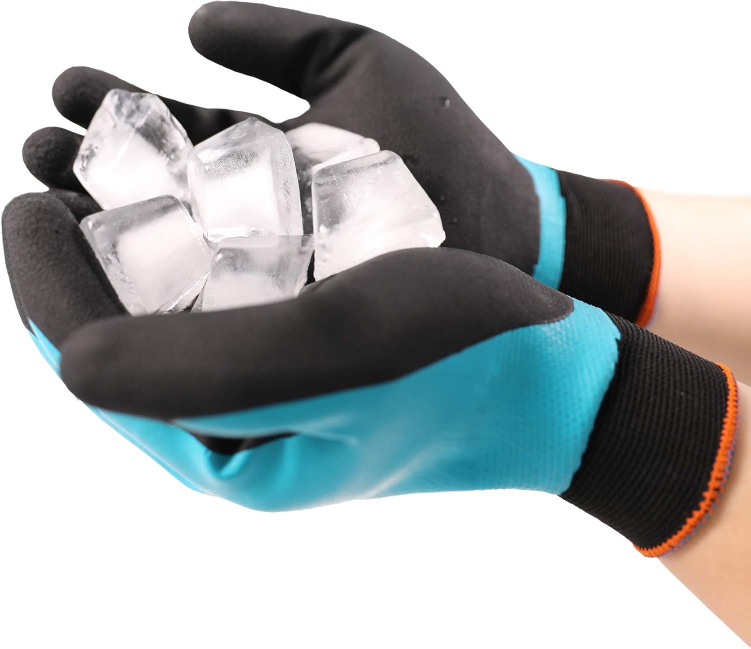 COOLJOB Guantes de invierno impermeables para congelador, jardinería, pesca, construcción, guantes de goma de doble capa para interiores y