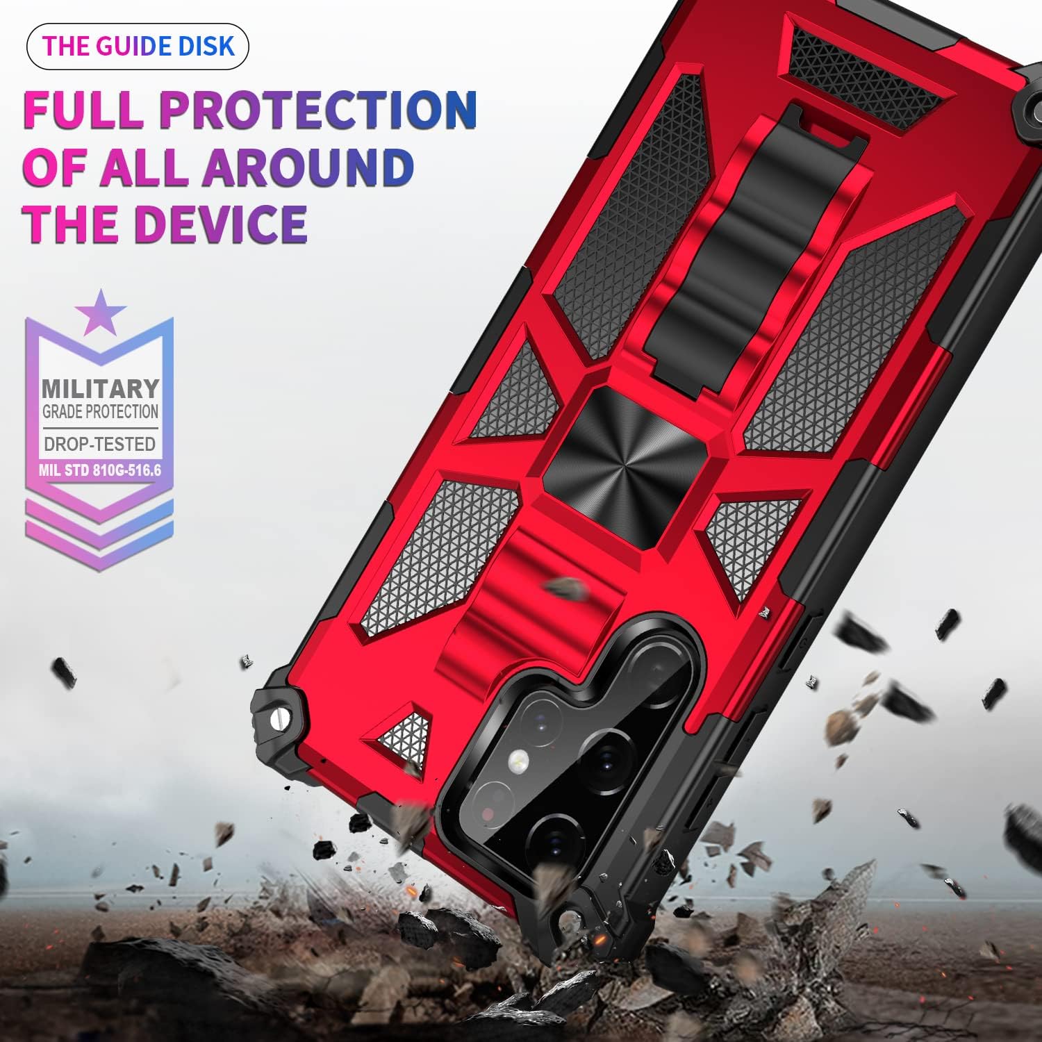Asuwish Funda para Samsung Galaxy S22 Ultra 5G con protector de pantalla de vidrio templado y accesorios para celular, función atril, protección de