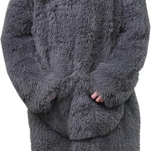 Sudadera con capucha de invierno de gran tamaño, suave y cálida, forro polar Sherpa con capucha para hombres, mujeres y adolescentes Sudadera con capucha de invierno de gran tamaño, suave y cálida, forro polar Sherpa con capucha para hombres, mujeres y adolescentes