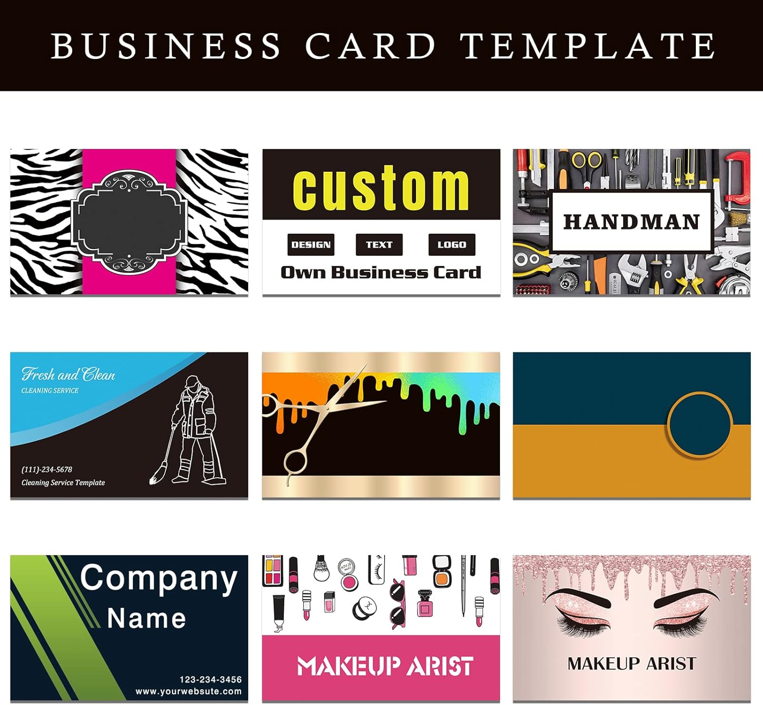 Tarjetas de visita personalizadas con tu logotipo, tarjeta impresa personalizada para fotos de pequeñas empresas frontal y trasera, diseño