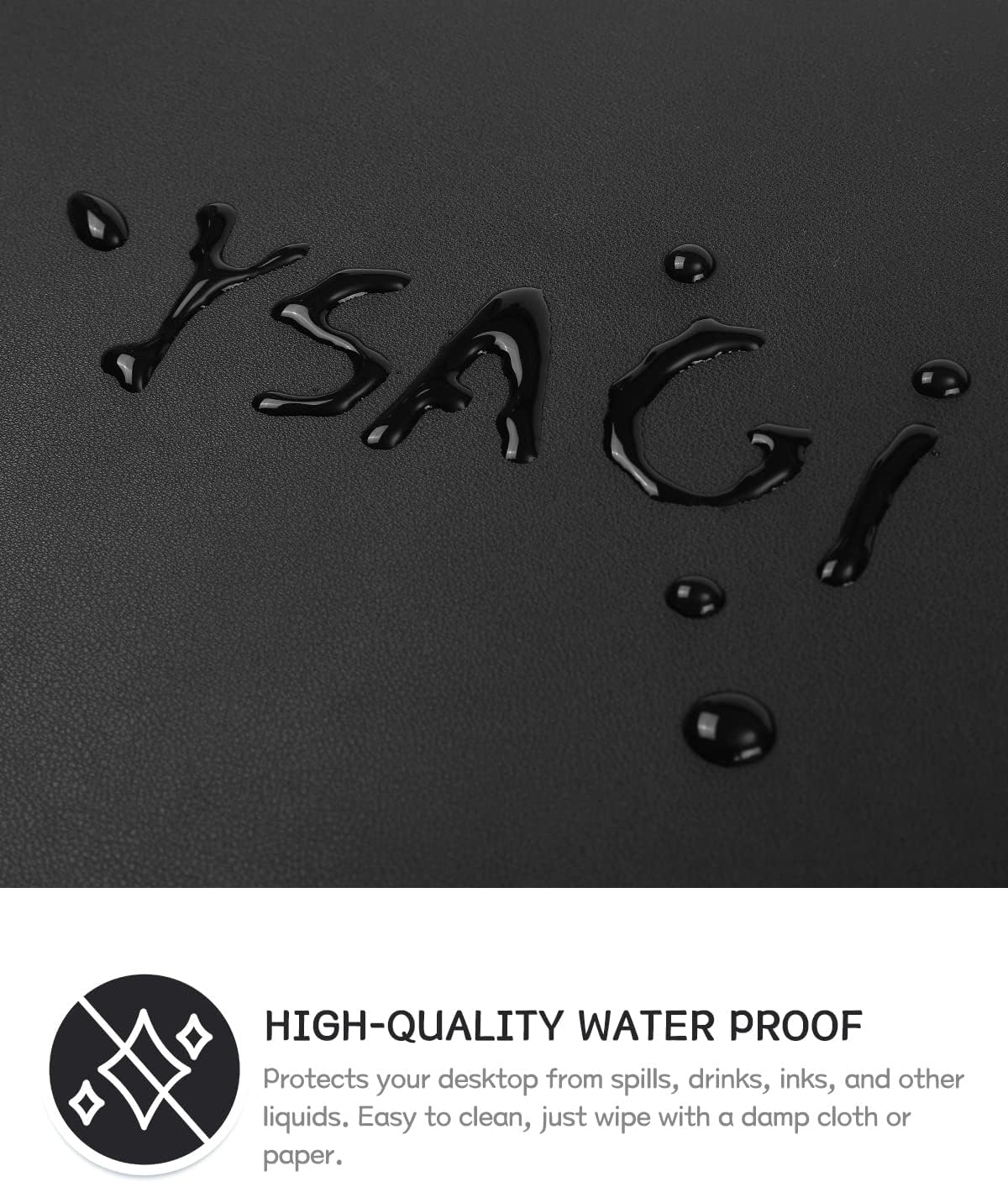 YSAGi tapete antideslizante para computadora, accesorios de escritorio, para laptop, resistente al agua, doble cara, protección para escritorio,