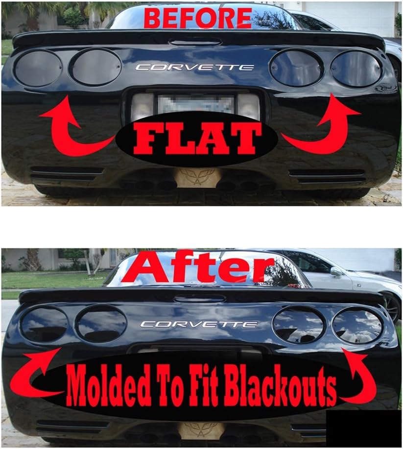 Corvette – Kit de apagón acrílico para luz trasera, 3er freno, 7 unidades 1997-2004 C5 y Z06