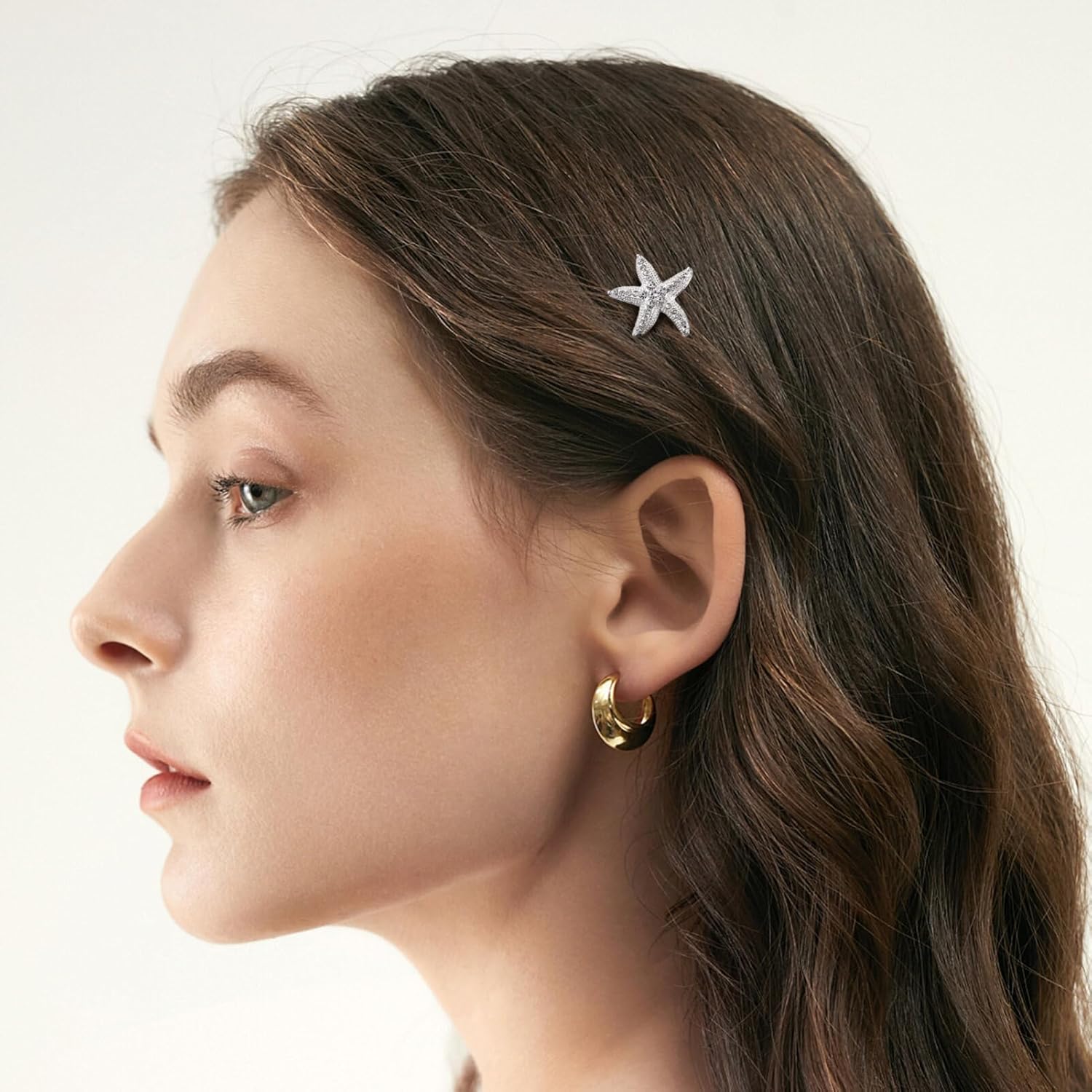 Beaupretty 12 unids clip de pelo de estrella de mar sirena accesorios para el cabello horquillas Rhinestone horquillas estrella headwear accesorios